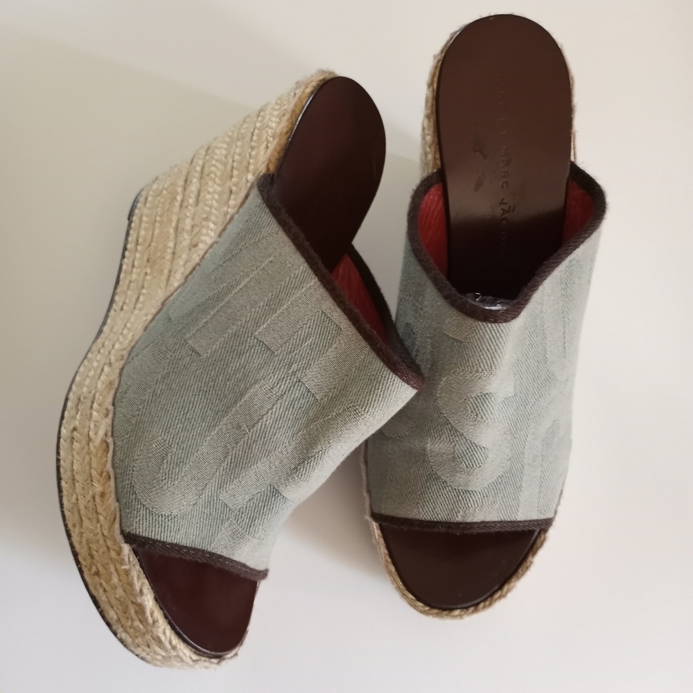 Marc By Marc Jacobs Denim Woven Wedge - Picture 1 of 8